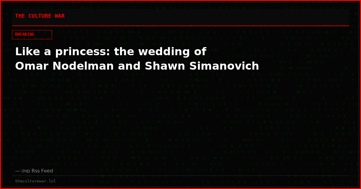 Like a princess: the wedding of Omar Nodelman and Shawn Simanovich