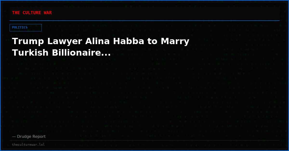 Trump Lawyer Alina Habba to Marry Turkish Billionaire...
