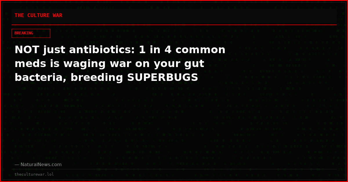 NOT just antibiotics: 1 in 4 common meds is waging war on your gut bacteria, breeding SUPERBUGS