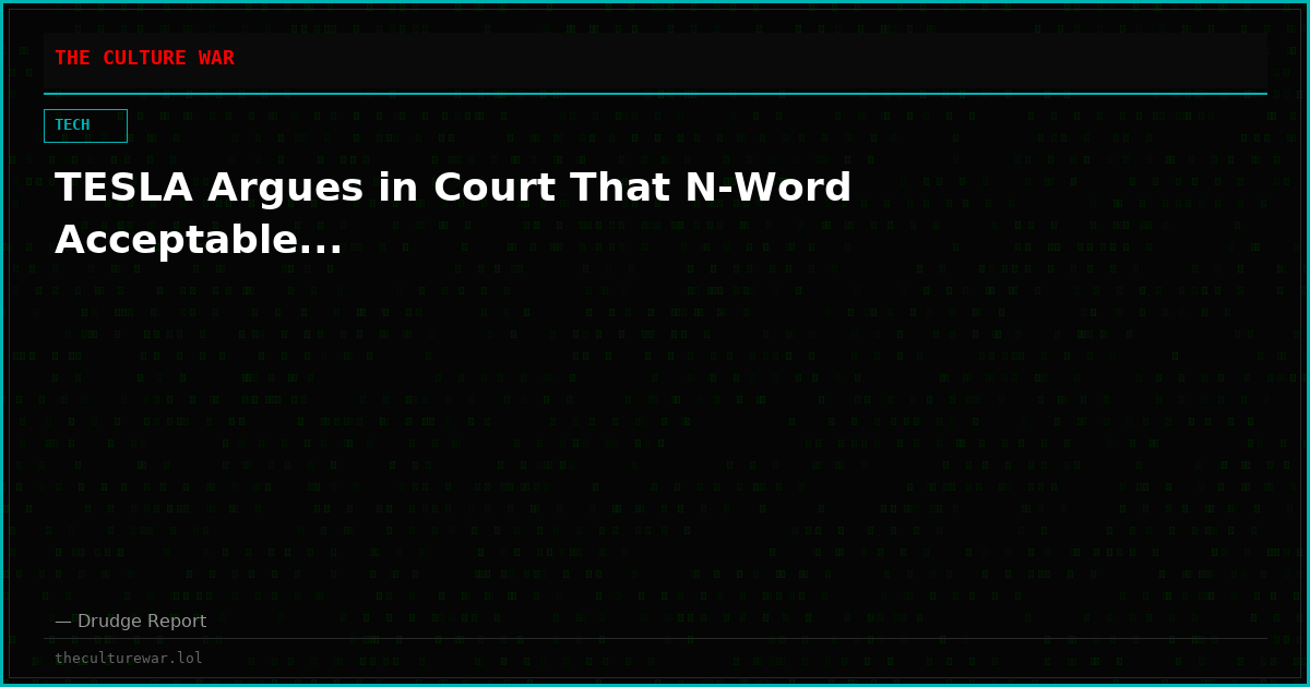TESLA Argues in Court That N-Word Acceptable...