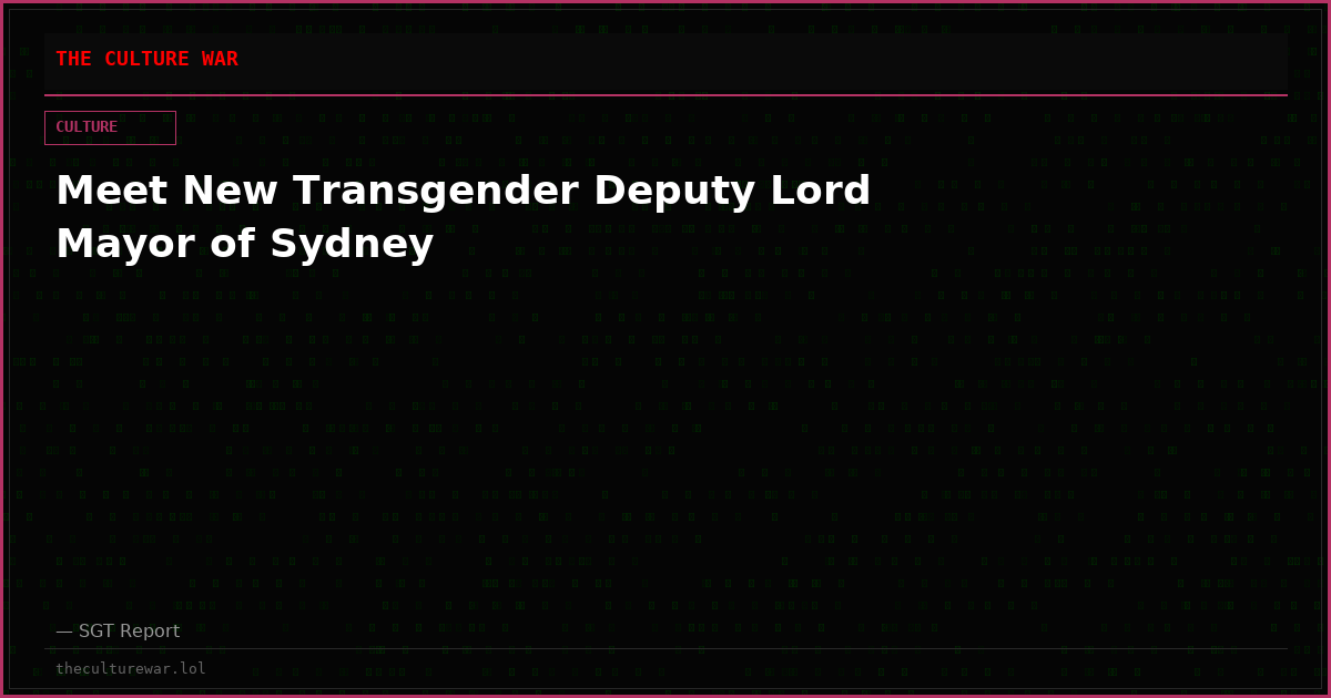 Meet New Transgender Deputy Lord Mayor of Sydney