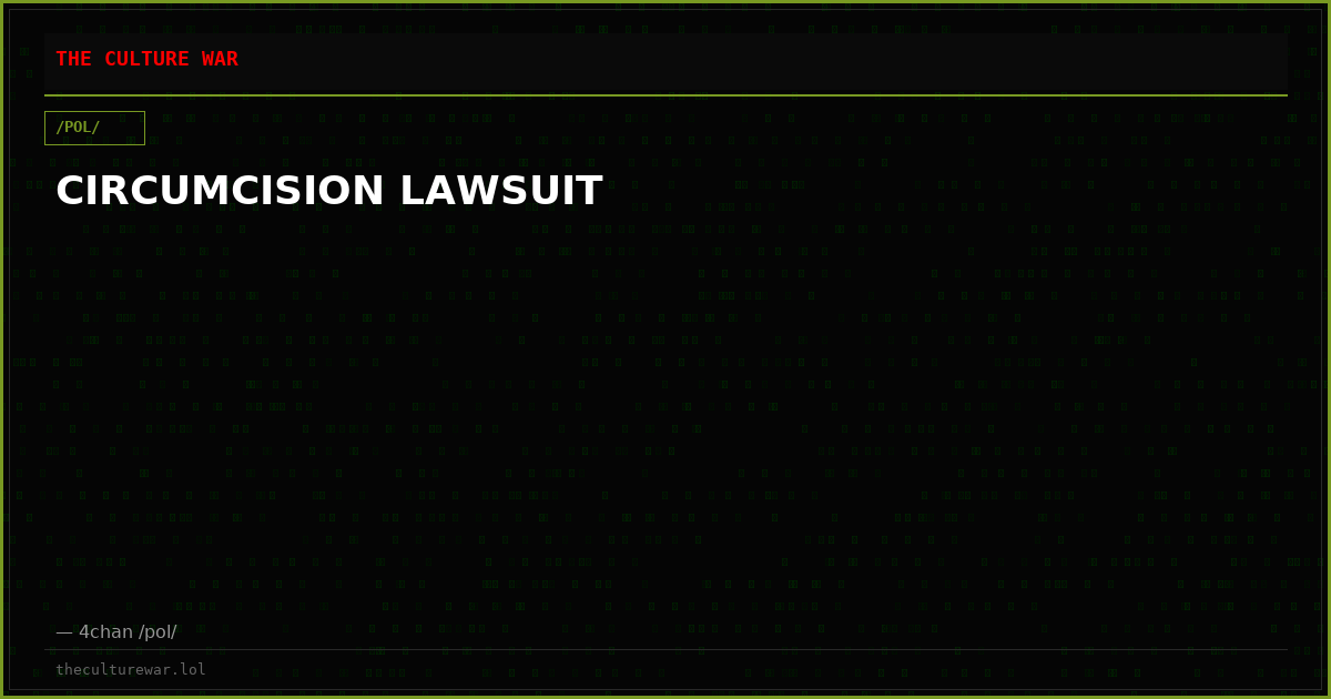 CIRCUMCISION LAWSUIT
