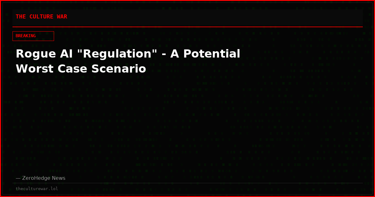 Rogue AI "Regulation" - A Potential Worst Case Scenario