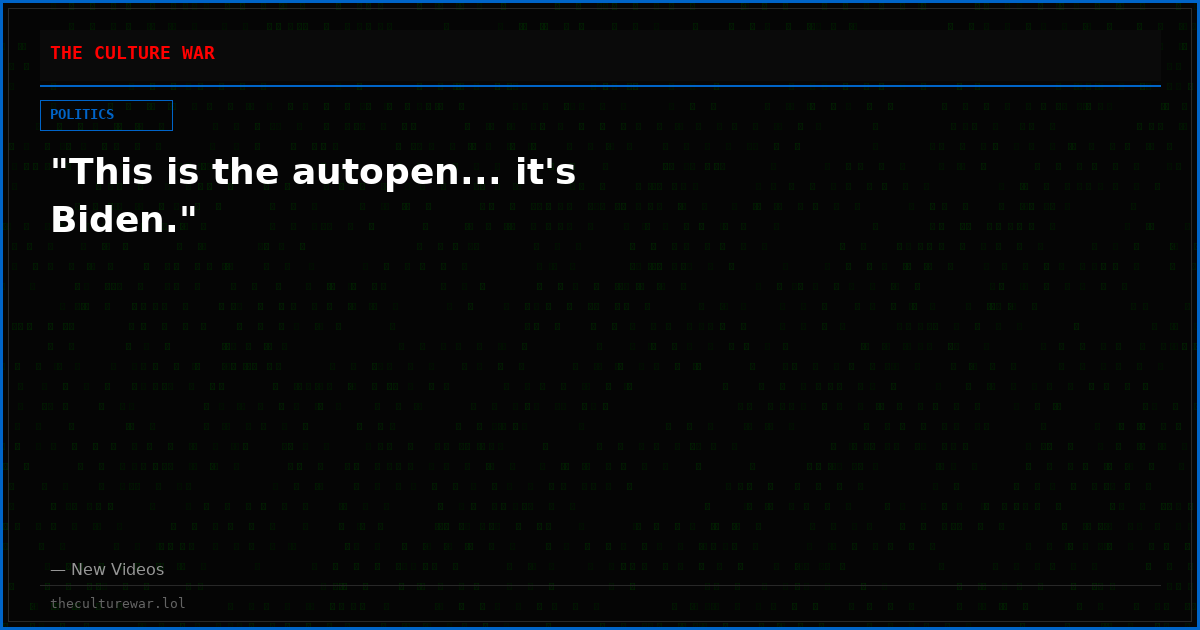 "This is the autopen... it's Biden."