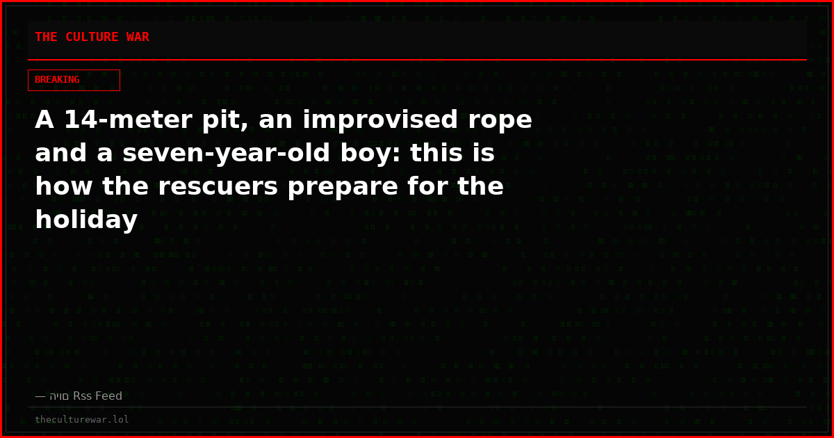 A 14-meter pit, an improvised rope and a seven-year-old boy: this is how the rescuers prepare for the holiday