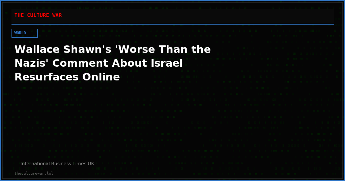 Wallace Shawn's 'Worse Than the Nazis' Comment About Israel Resurfaces Online