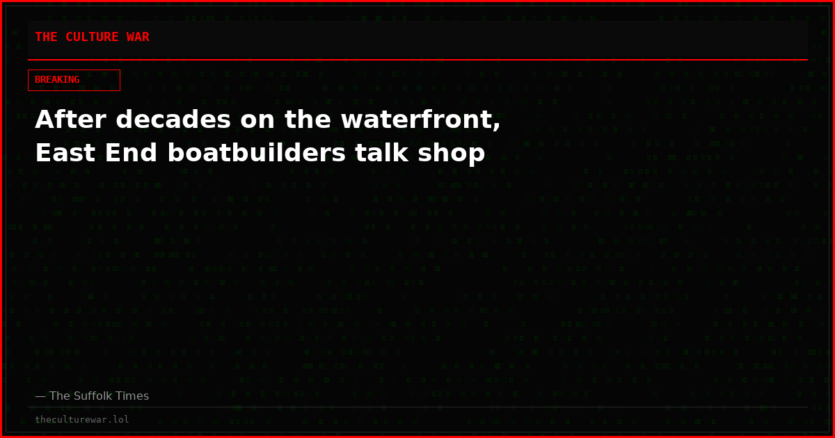 After decades on the waterfront, East End boatbuilders talk shop