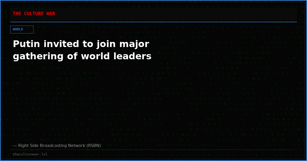 Putin invited to join major gathering of world leaders