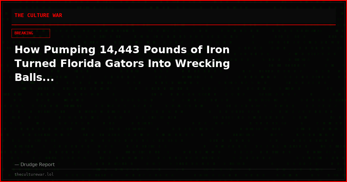 How Pumping 14,443 Pounds of Iron Turned Florida Gators Into Wrecking Balls...