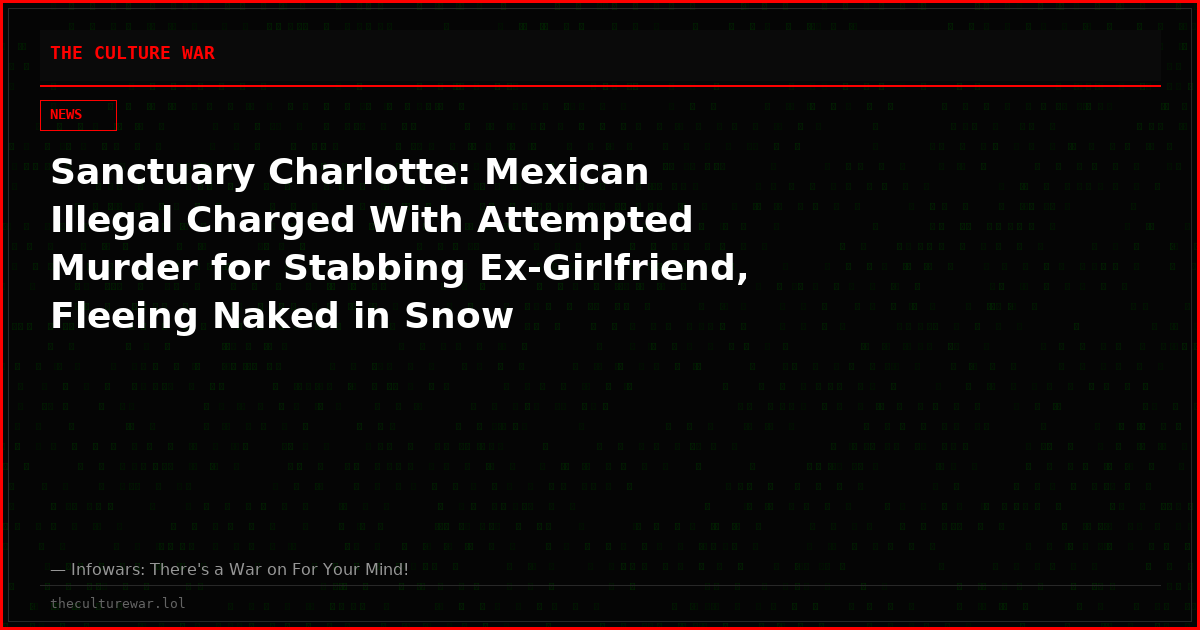 Sanctuary Charlotte: Mexican Illegal Charged With Attempted Murder for Stabbing Ex-Girlfriend, Fleeing Naked in Snow