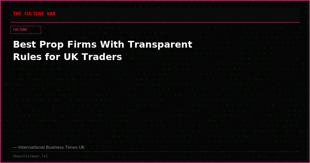 Best Prop Firms With Transparent Rules for UK Traders