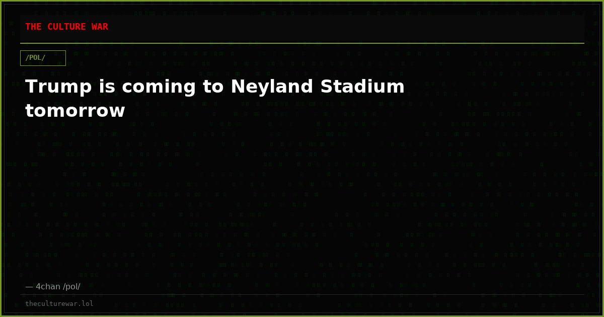 Trump is coming to Neyland Stadium tomorrow