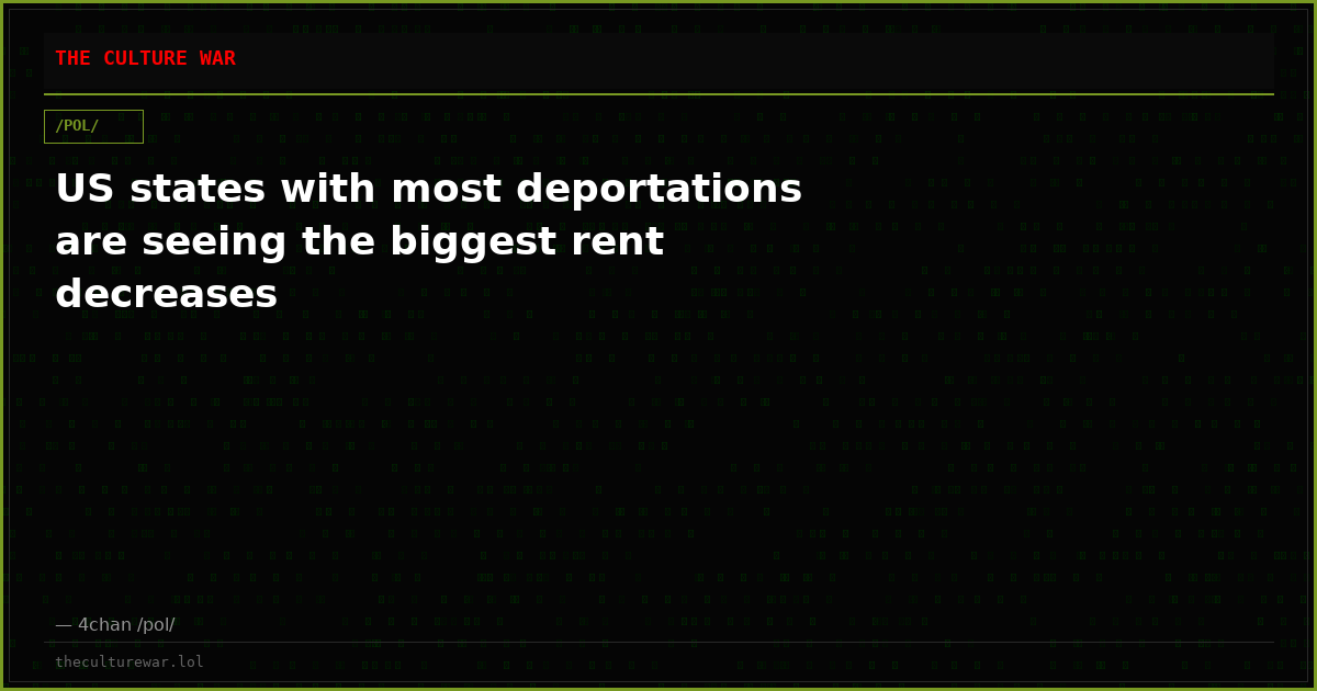 US states with most deportations are seeing the biggest rent decreases