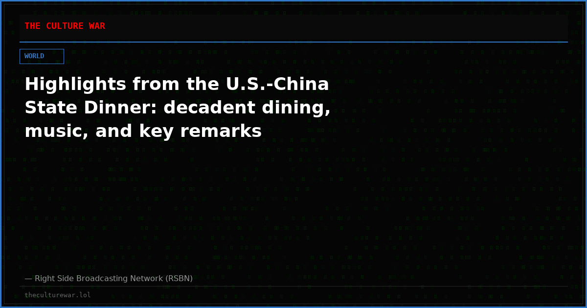 Highlights from the U.S.-China State Dinner: decadent dining, music, and key remarks