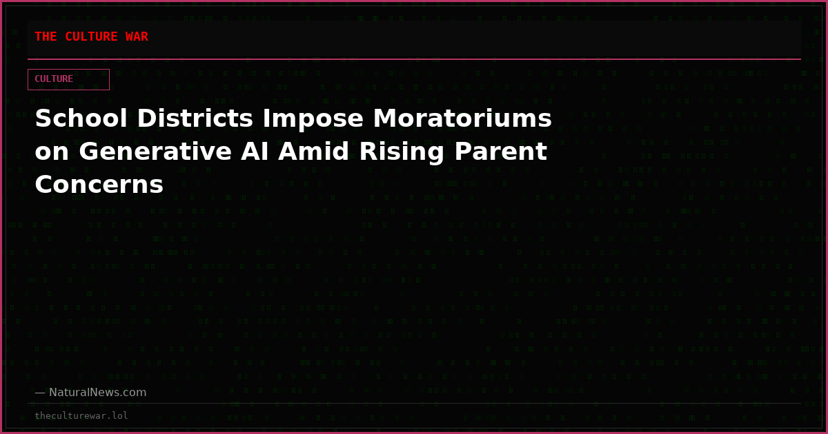 School Districts Impose Moratoriums on Generative AI Amid Rising Parent Concerns