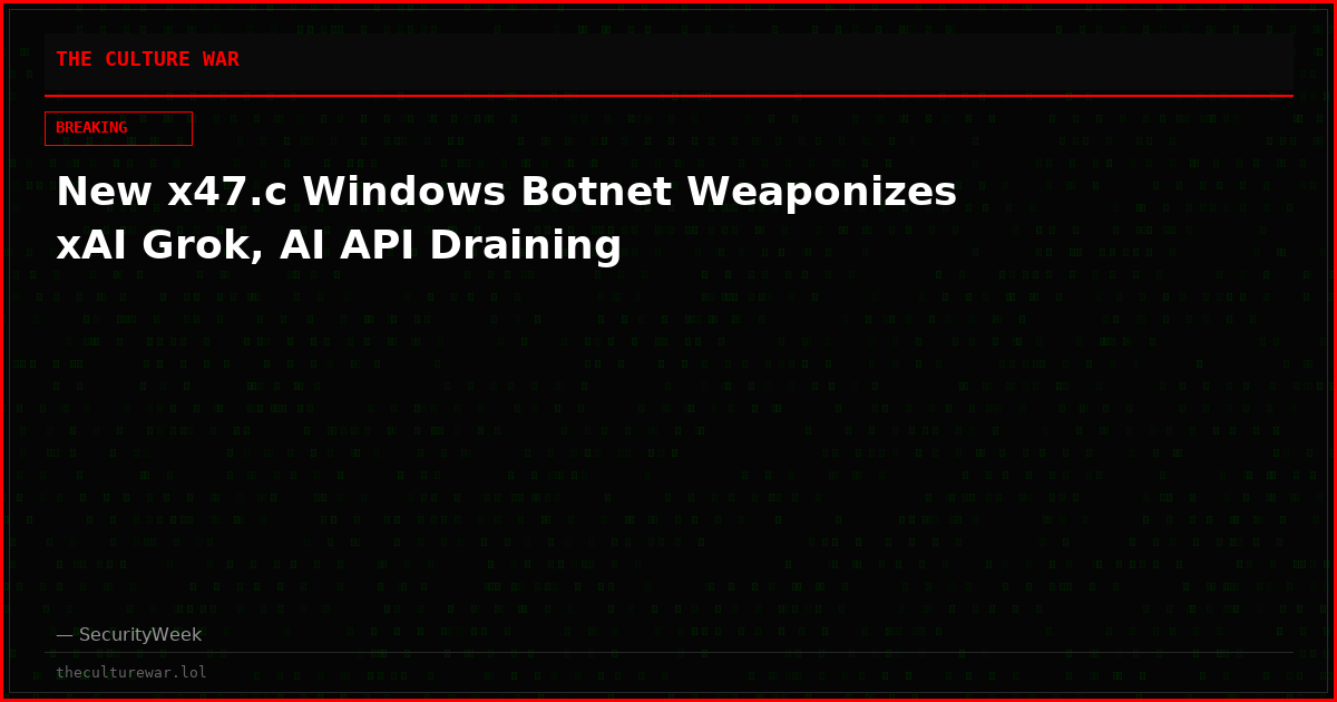New x47.c Windows Botnet Weaponizes xAI Grok, AI API Draining