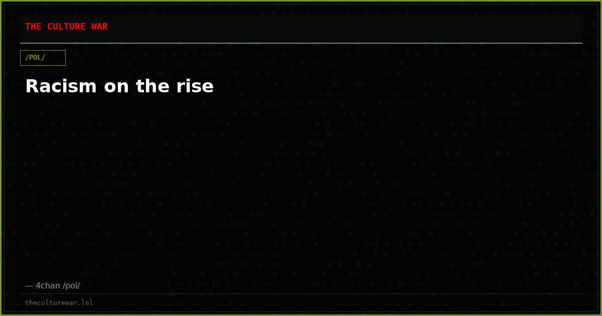 Racism on the rise