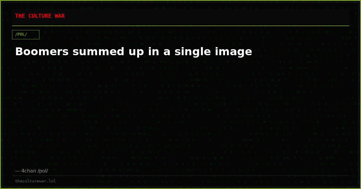 Boomers summed up in a single image