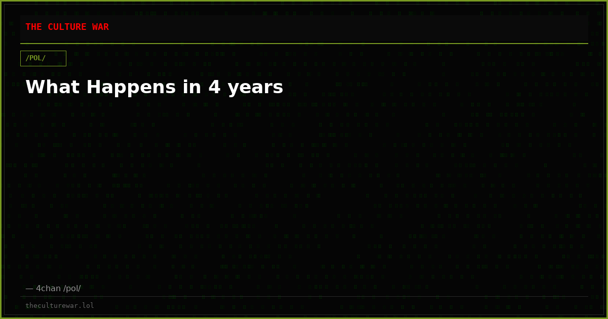 What Happens in 4 years
