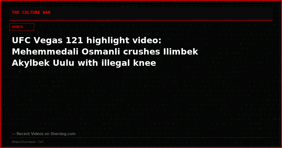 UFC Vegas 121 highlight video: Mehemmedali Osmanli crushes Ilimbek Akylbek Uulu with illegal knee