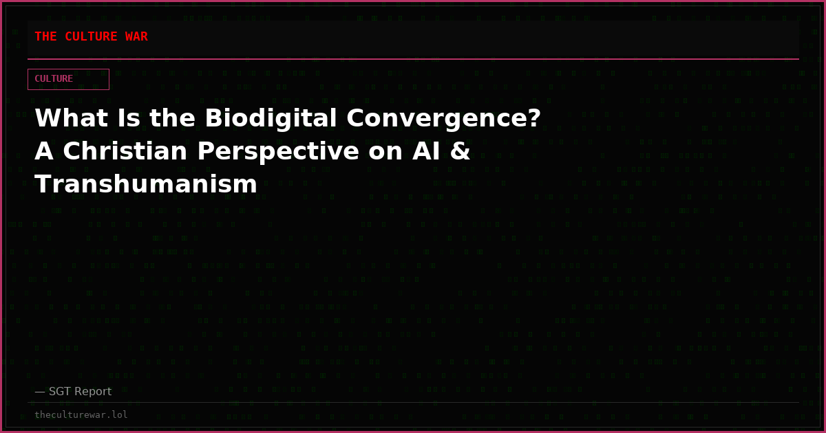 What Is the Biodigital Convergence? A Christian Perspective on AI & Transhumanism