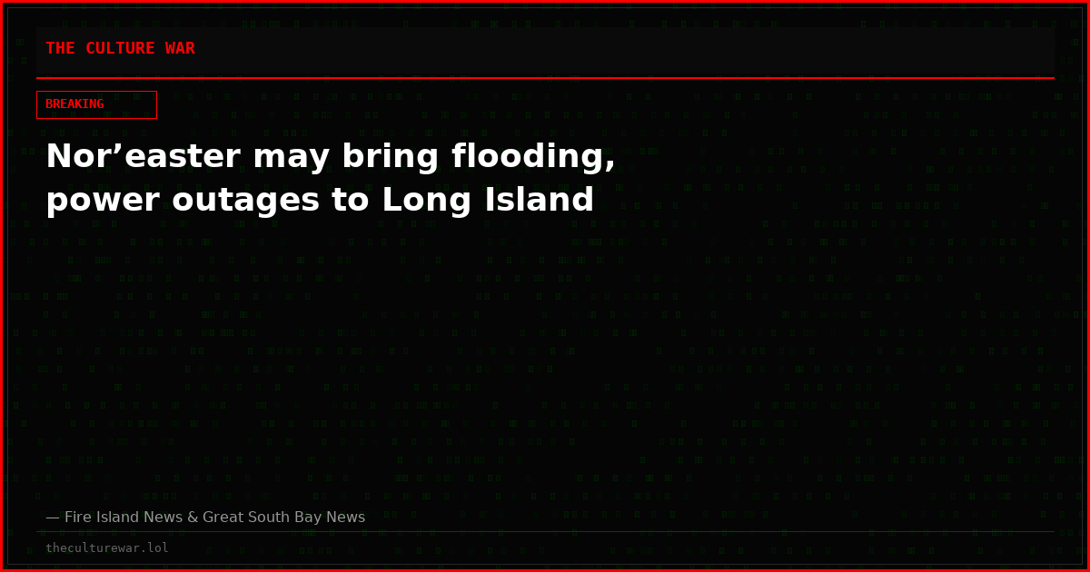 Nor’easter may bring flooding, power outages to Long Island
