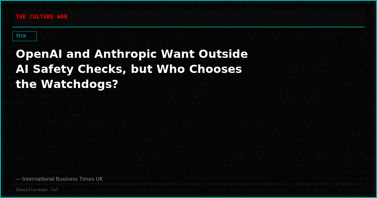 OpenAI and Anthropic Want Outside AI Safety Checks, but Who Chooses the Watchdogs?