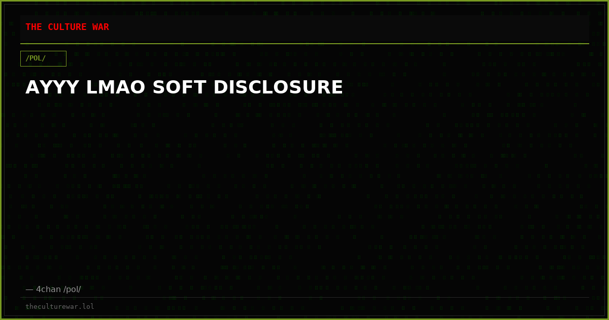 AYYY LMAO SOFT DISCLOSURE