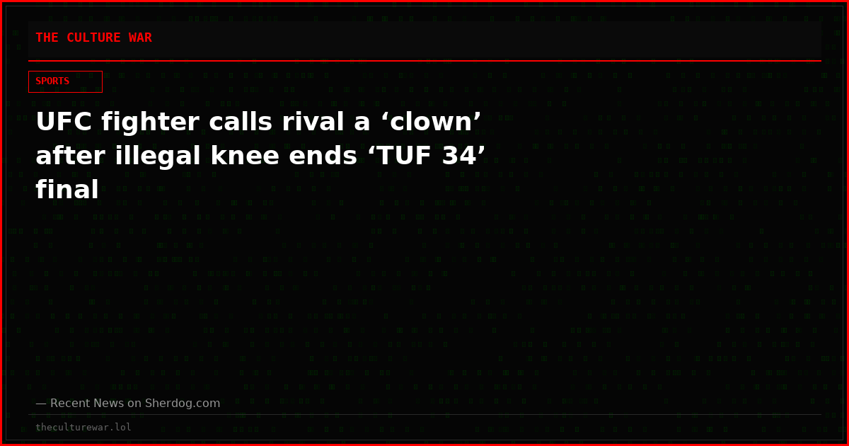 UFC fighter calls rival a ‘clown’ after illegal knee ends ‘TUF 34’ final