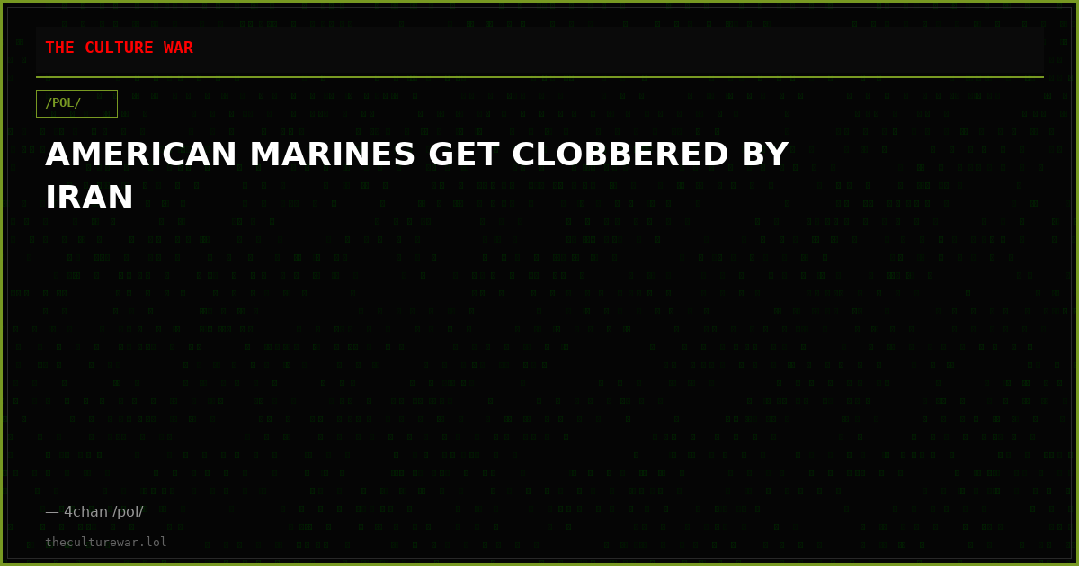 AMERICAN MARINES GET CLOBBERED BY IRAN