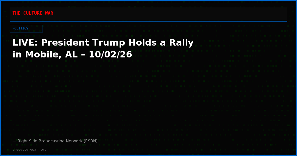 LIVE: President Trump Holds a Rally in Mobile, AL – 10/02/26