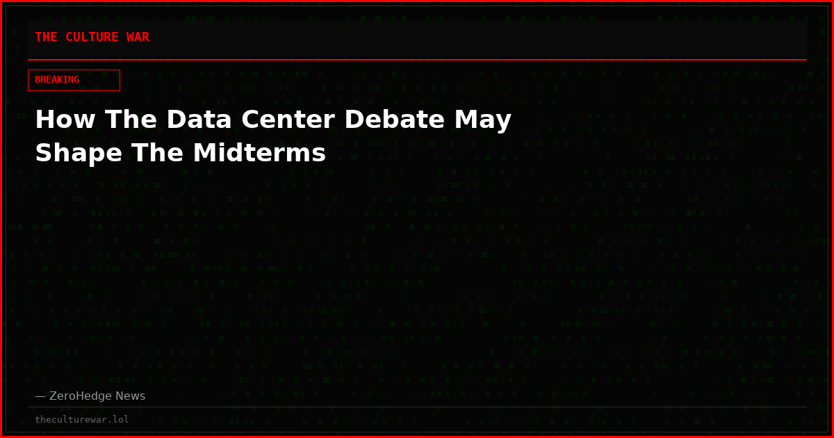 How The Data Center Debate May Shape The Midterms