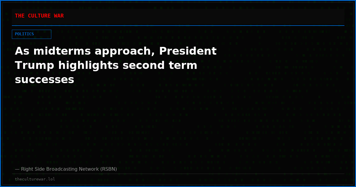 As midterms approach, President Trump highlights second term successes