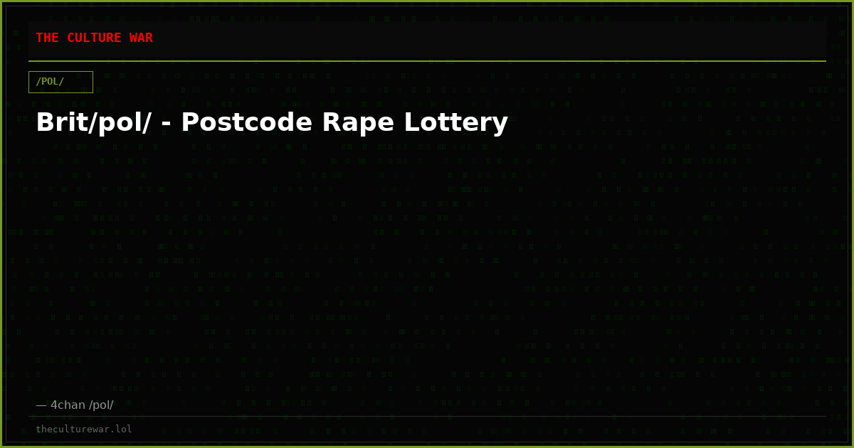 Brit/pol/ - Postcode Rape Lottery