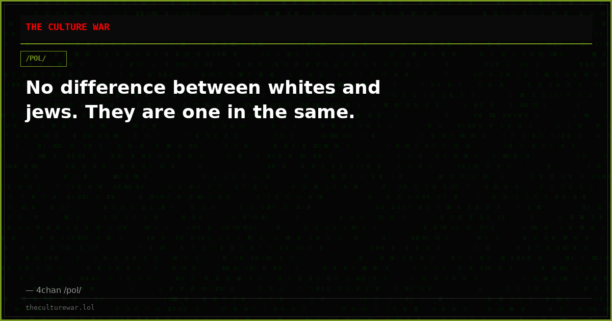 No difference between whites and jews. They are one in the same.