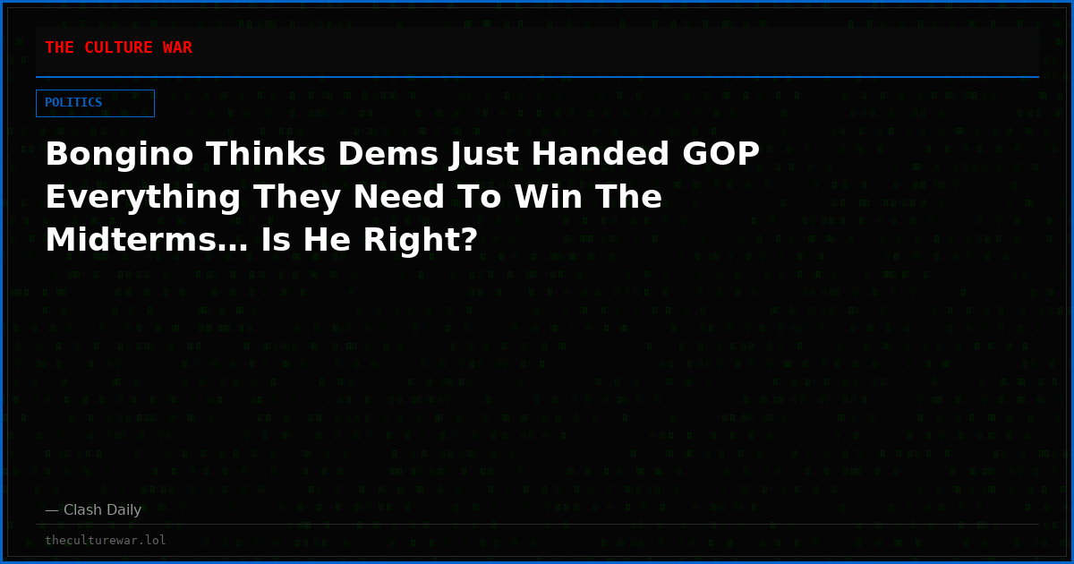 Bongino Thinks Dems Just Handed GOP Everything They Need To Win The Midterms… Is He Right?