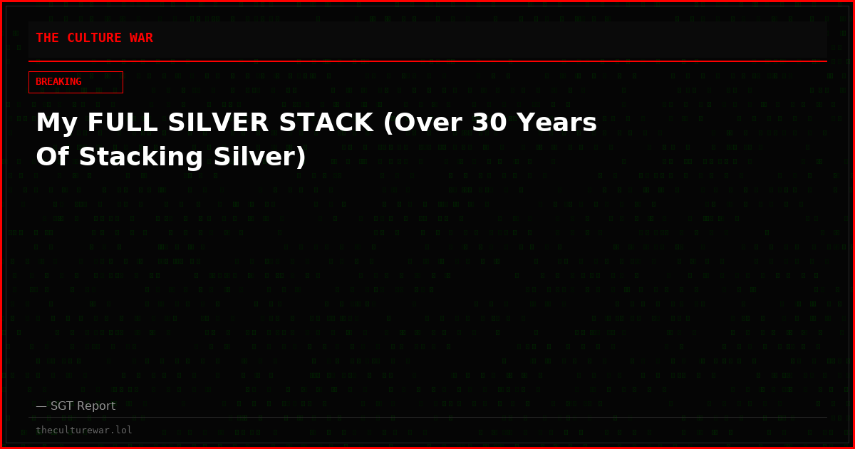 My FULL SILVER STACK (Over 30 Years Of Stacking Silver)