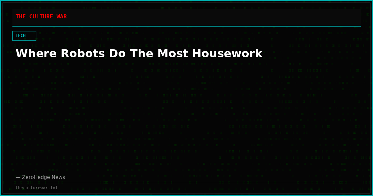 Where Robots Do The Most Housework
