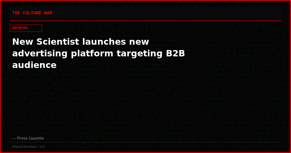 New Scientist launches new advertising platform targeting B2B audience