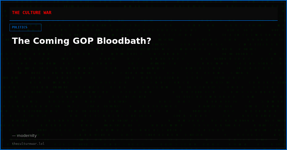 The Coming GOP Bloodbath?