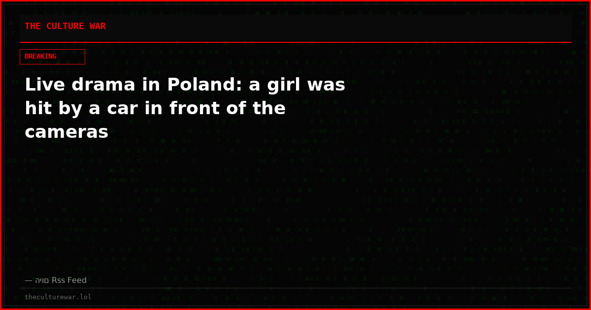 Live drama in Poland: a girl was hit by a car in front of the cameras