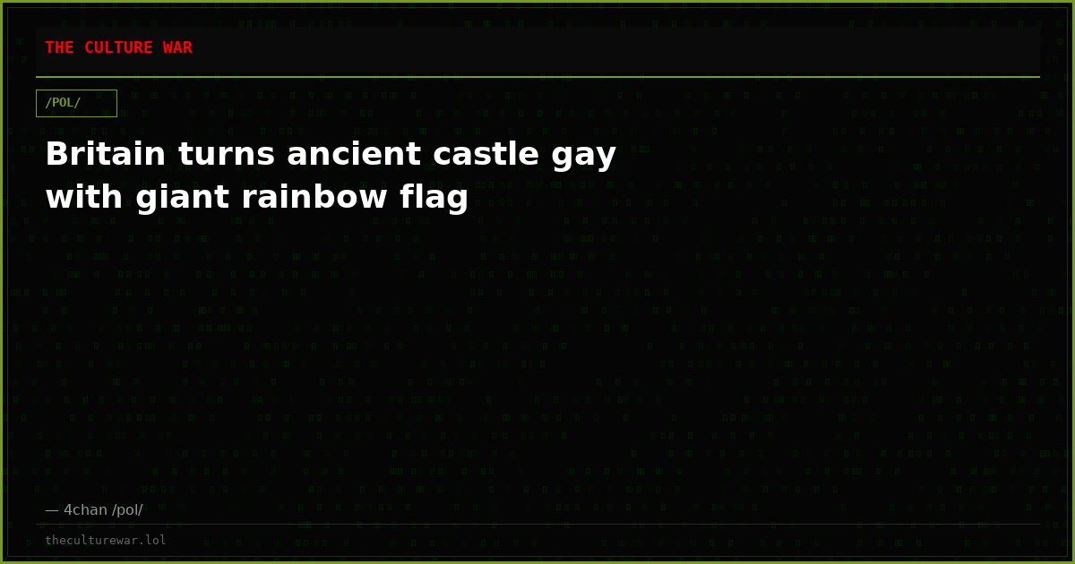 Britain turns ancient castle gay with giant rainbow flag