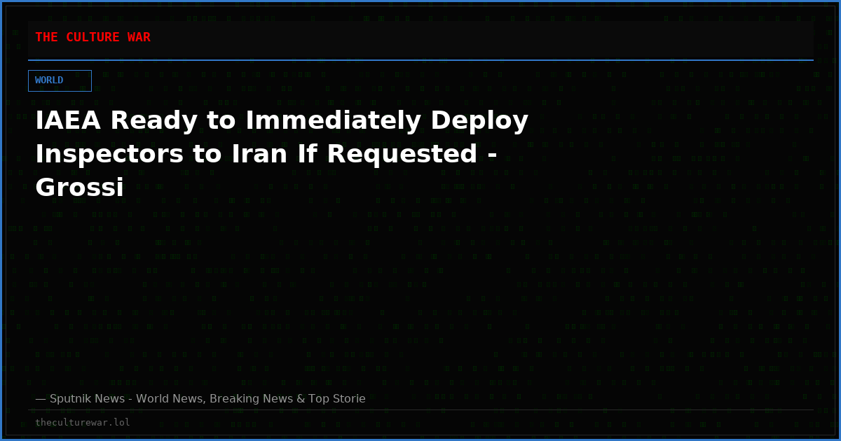 IAEA Ready to Immediately Deploy Inspectors to Iran If Requested - Grossi