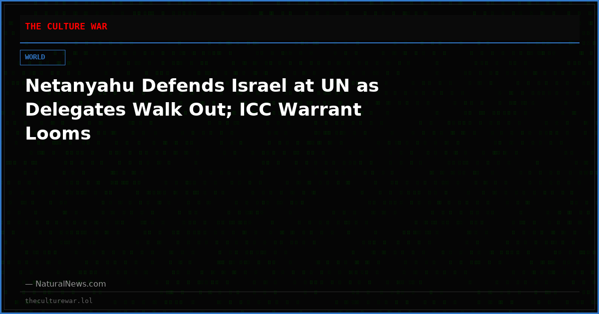 Netanyahu Defends Israel at UN as Delegates Walk Out; ICC Warrant Looms