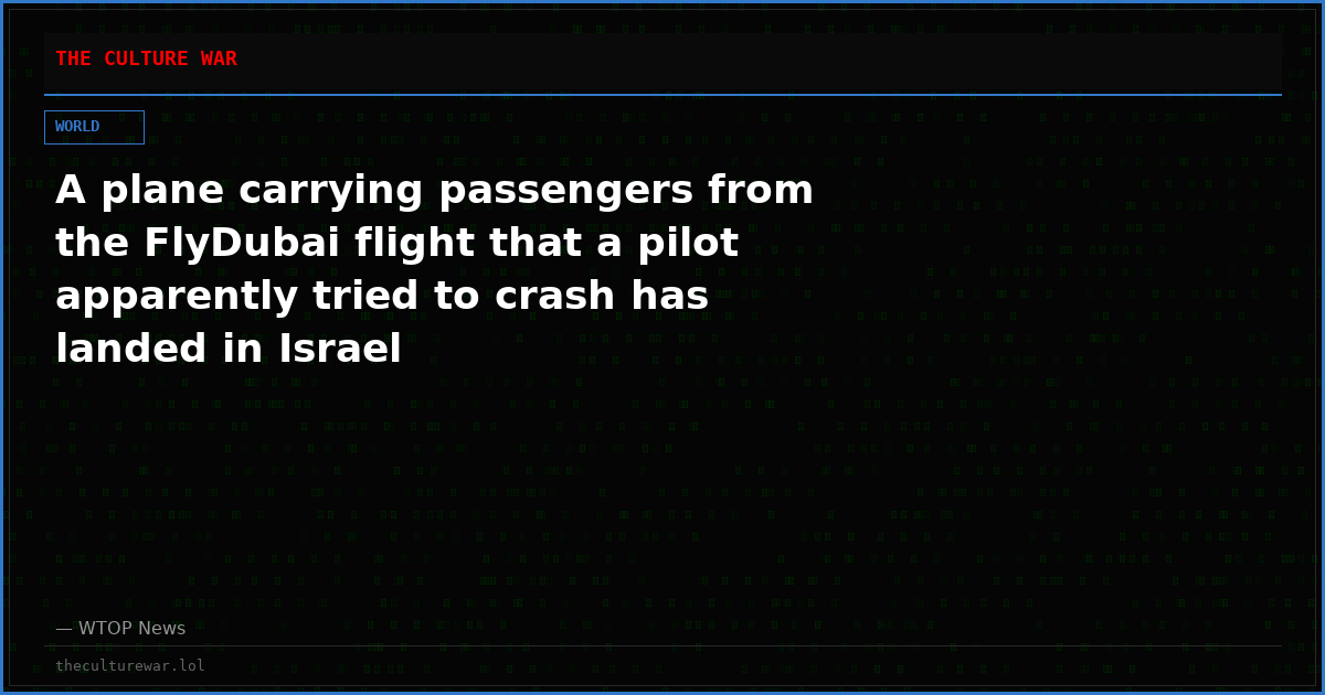 A plane carrying passengers from the FlyDubai flight that a pilot apparently tried to crash has landed in Israel