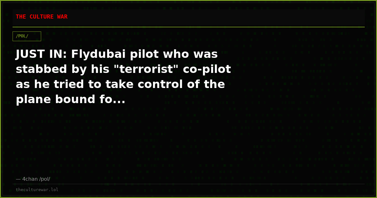 JUST IN: Flydubai pilot who was stabbed by his "terrorist" co-pilot as he tried to take control of the plane bound fo...