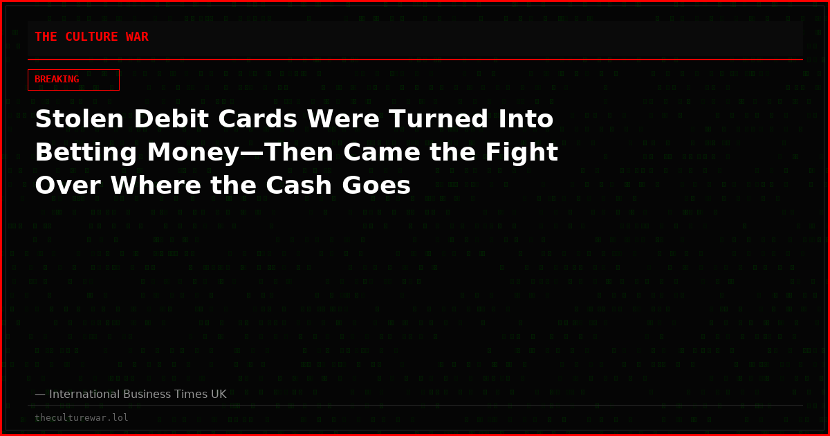 Stolen Debit Cards Were Turned Into Betting Money—Then Came the Fight Over Where the Cash Goes