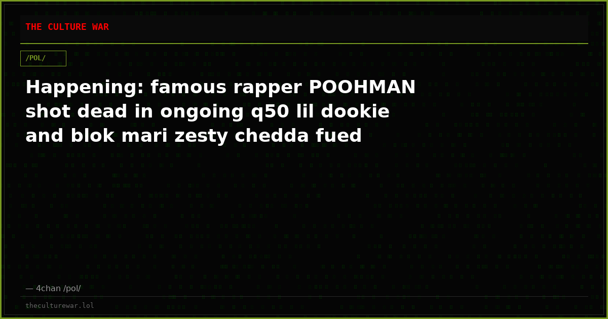 Happening: famous rapper POOHMAN shot dead in ongoing q50 lil dookie and blok mari zesty chedda fued