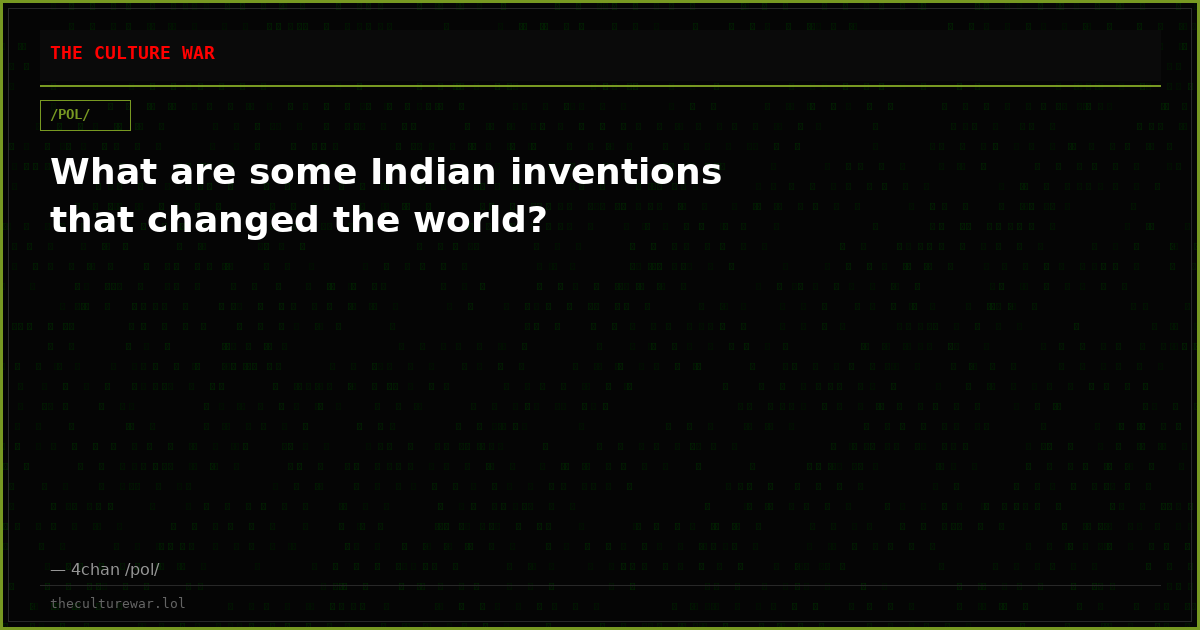 What are some Indian inventions that changed the world?
