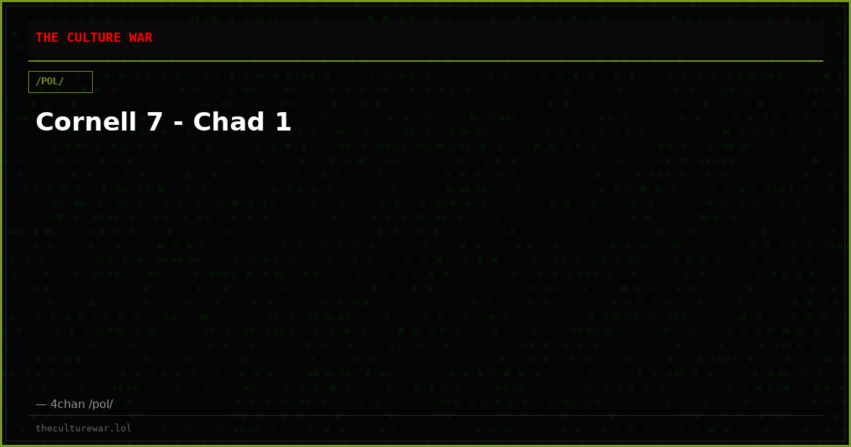 Cornell 7 - Chad 1